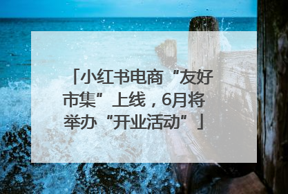 小红书电商“友好市集”上线，6月将举办“开业活动”