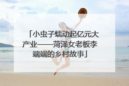 小虫子蠕动起亿元大产业——菏泽女老板李端端的乡村故事