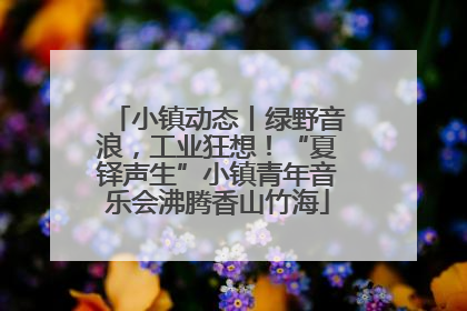 小镇动态丨绿野音浪，工业狂想！“夏铎声生”小镇青年音乐会沸腾香山竹海