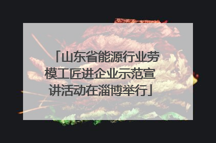 山东省能源行业劳模工匠进企业示范宣讲活动在淄博举行