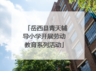 岳西县青天辅导小学开展劳动教育系列活动