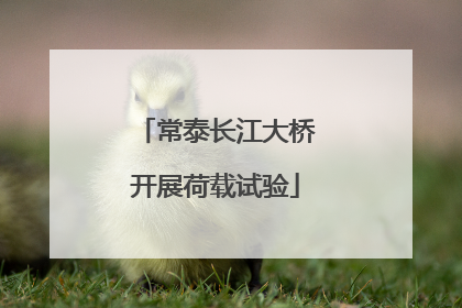 常泰长江大桥开展荷载试验