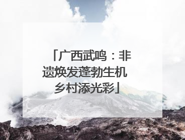 广西武鸣：非遗焕发蓬勃生机 乡村添光彩