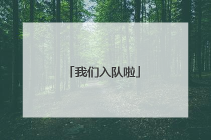 我们入队啦