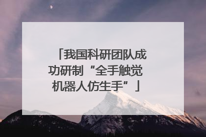 我国科研团队成功研制“全手触觉机器人仿生手”