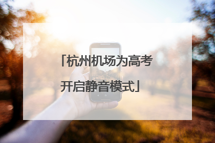 杭州机场为高考开启静音模式