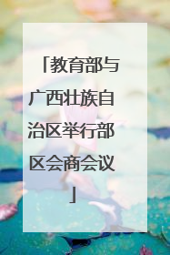 教育部与广西壮族自治区举行部区会商会议