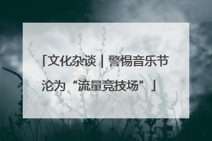 文化杂谈｜警惕音乐节沦为“流量竞技场”