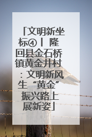 文明新坐标④丨 隆回县金石桥镇黄金井村：文明新风生“黄金” 振兴路上展新姿