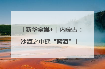 新华全媒+｜内蒙古：沙海之中建“蓝海”