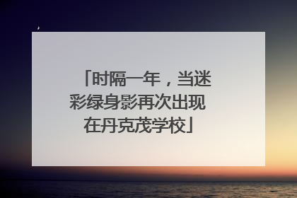 时隔一年，当迷彩绿身影再次出现在丹克茂学校