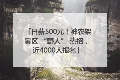 日薪500元！神农架景区 “野人” 热招，近4000人报名
