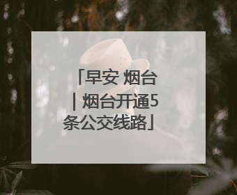 早安 烟台｜烟台开通5条公交线路