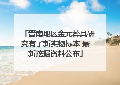 晋南地区金元葬具研究有了新实物标本 最新挖掘资料公布