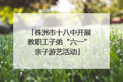 株洲市十八中开展教职工子弟“六一”亲子游艺活动