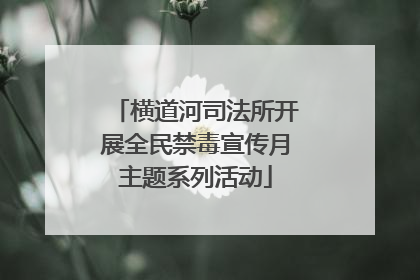 横道河司法所开展全民禁毒宣传月主题系列活动