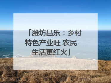 潍坊昌乐：乡村特色产业旺 农民生活更红火