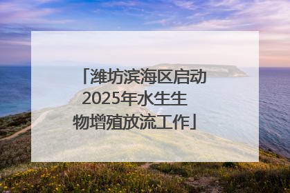 潍坊滨海区启动2025年水生生物增殖放流工作