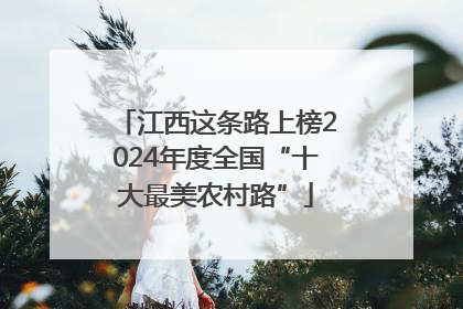 江西这条路上榜2024年度全国“十大最美农村路”