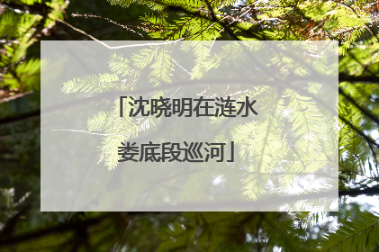 沈晓明在涟水娄底段巡河