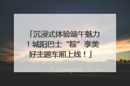 沉浸式体验端午魅力！城阳巴士“粽”享美好主题车厢上线！