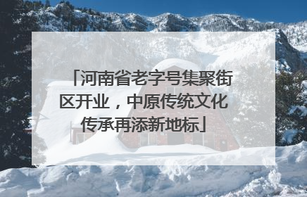 河南省老字号集聚街区开业，中原传统文化传承再添新地标