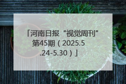 河南日报“视觉周刊”第45期（2025.5.24-5.30）