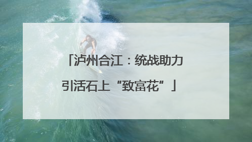 泸州合江：统战助力引活石上“致富花”