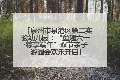 泉州市泉港区第二实验幼儿园：“童趣六一·粽享端午”双节亲子游园会欢乐开启