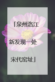 泉州洛江新发现一处宋代窑址
