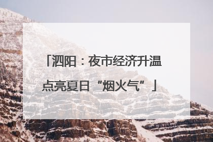 泗阳：夜市经济升温 点亮夏日“烟火气”