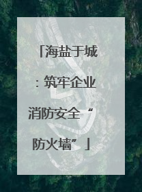 海盐于城：筑牢企业消防安全“防火墙”