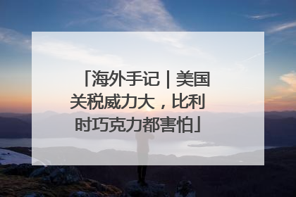 海外手记｜美国关税威力大，比利时巧克力都害怕