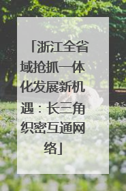 浙江全省域抢抓一体化发展新机遇：长三角织密互通网络