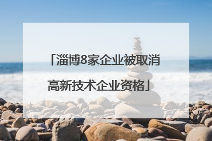 淄博8家企业被取消高新技术企业资格