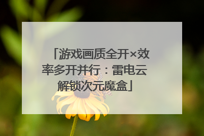游戏画质全开×效率多开并行：雷电云解锁次元魔盒