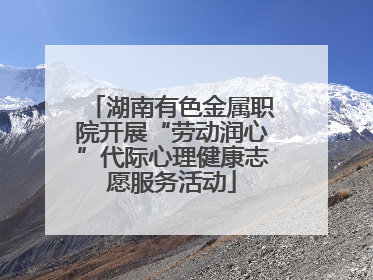 湖南有色金属职院开展“劳动润心”代际心理健康志愿服务活动