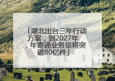 湖北出台三年行动方案，到2027年，年寄递业务量将突破80亿件