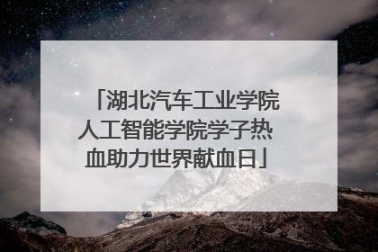 湖北汽车工业学院人工智能学院学子热血助力世界献血日
