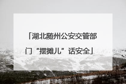 湖北随州公安交管部门“摆摊儿”话安全