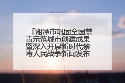 湘潭市巩固全国禁毒示范城市创建成果暨深入开展新时代禁毒人民战争新闻发布会答记者问摘录