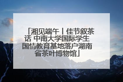 湘见端午丨佳节叙茶话 中南大学国际学生国情教育基地落户湖南省茶叶博物馆