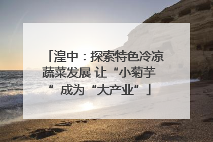 湟中：探索特色冷凉蔬菜发展 让“小菊芋”成为“大产业”