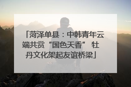 菏泽单县：中韩青年云端共赏“国色天香” 牡丹文化架起友谊桥梁