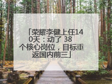 荣耀李健上任140天：动了 38 个核心岗位，目标重返国内前三