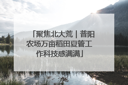 聚焦北大荒｜普阳农场万亩稻田夏管工作科技感满满