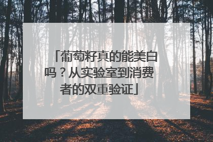 葡萄籽真的能美白吗？从实验室到消费者的双重验证