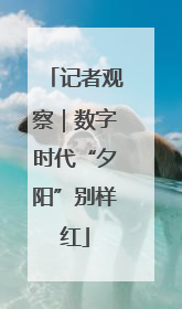 记者观察｜数字时代“夕阳”别样红