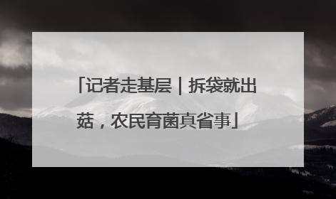 记者走基层｜拆袋就出菇，农民育菌真省事