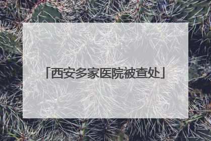 西安多家医院被查处